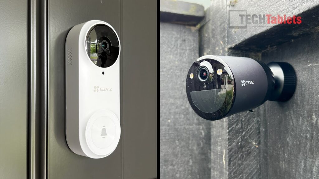 EZVIZ DB2 Pro Doorbell & eLife BC1C Wireless Battery Security Cameras